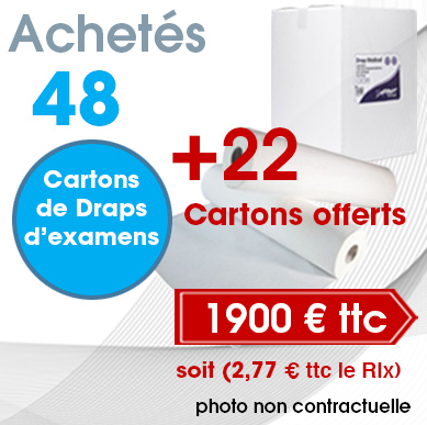 Offre spéciale 48 cartons drap d'examen. Drap Médical 2 plis collés. Promotion draps d'examen pas cher, Offre spéciale 48 cartons drap d'examen. Drap Médical 2 plis collés. Promotion draps d'examen pas cher,