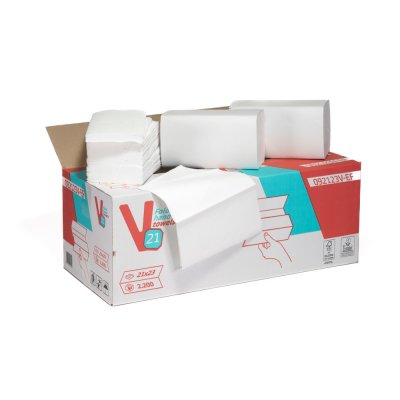 Carton 2200 ESSUIE MAINS V OUATE Blanc 2 plis			
