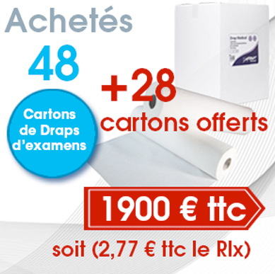 Offre spéciale 48 cartons drap d'examen. Drap Médical 2 plis collés. Promotion draps d'examen pas cher, Offre spéciale 48 cartons drap d'examen. Drap Médical 2 plis collés. Promotion draps d'examen pas cher,